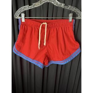 Vintage 60-70’s  Kings Road running jogging basketball shorts medium red & blue